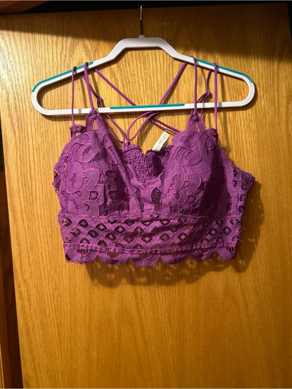 Zenana Outfitters Purple Lace Bralette Camisole
